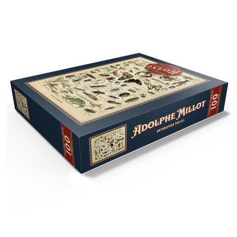 Arthropoda For All, Vintage Art Poster, Adolphe Millot 100 Jigsaw Puzzle box view1