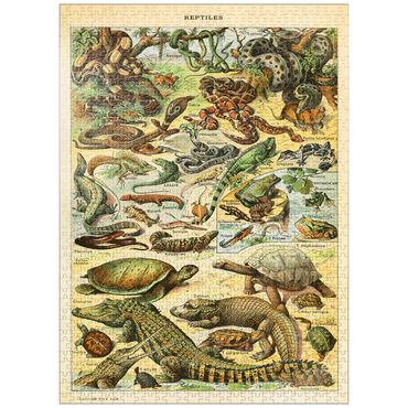 puzzleplate Reptiles For All, Vintage Art Poster, Adolphe Millot 1000 Jigsaw Puzzle