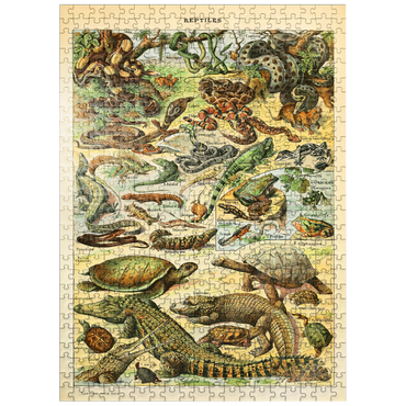 puzzleplate Reptiles For All, Vintage Art Poster, Adolphe Millot 500 Jigsaw Puzzle