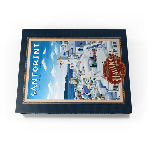 Greece Santorini - In Blue and White, Vintage Travel Poster 1000 Jigsaw Puzzle box view1