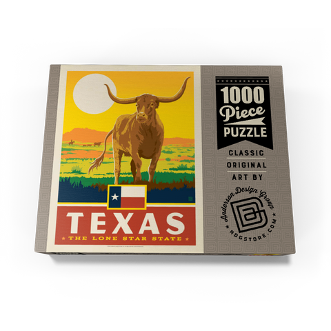Texas: The Lone Star State, State Pride Vintage Poster 1000 Jigsaw Puzzle box view3