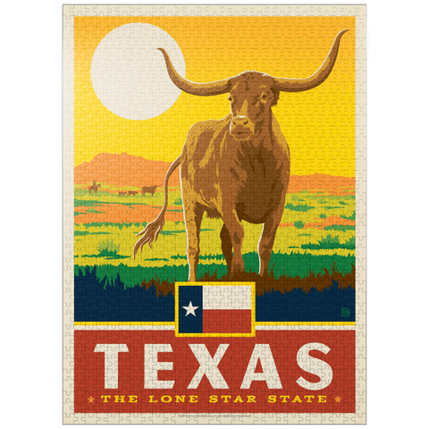 puzzleplate Texas: The Lone Star State, State Pride Vintage Poster 1000 Jigsaw Puzzle