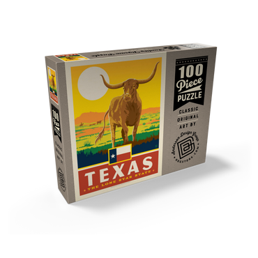 Texas: The Lone Star State, State Pride Vintage Poster 100 Jigsaw Puzzle box view2