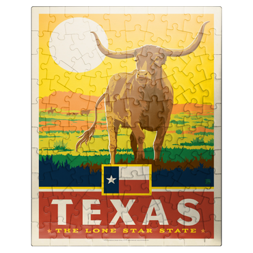 puzzleplate Texas: The Lone Star State, State Pride Vintage Poster 100 Jigsaw Puzzle