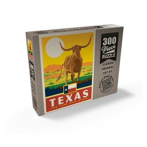 Texas: The Lone Star State, State Pride Vintage Poster 300 Jigsaw Puzzle box view2