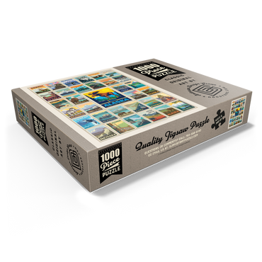 Alaska: Multi-Image Print, State Pride, Vintage Poster 1000 Jigsaw Puzzle box view1