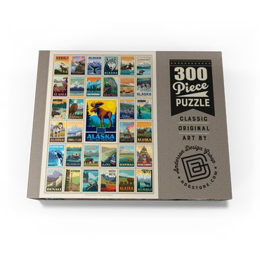 Alaska: Multi-Image Print, State Pride, Vintage Poster 300 Jigsaw Puzzle box view3
