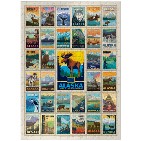 puzzleplate Alaska: Multi-Image Print, State Pride, Vintage Poster 300 Jigsaw Puzzle