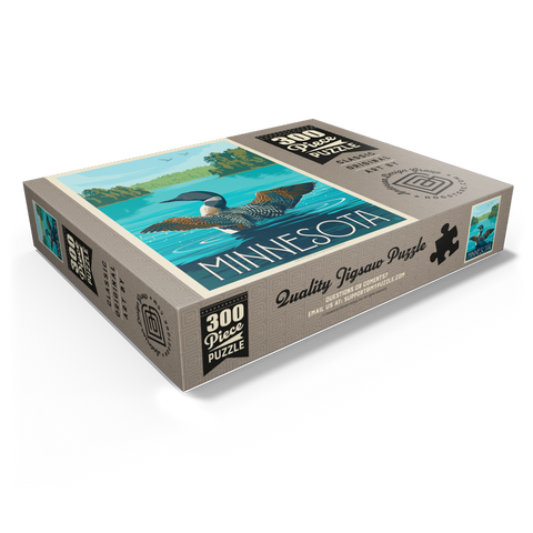 Minnesota: Loon, Vintage Poster 300 Jigsaw Puzzle box view1