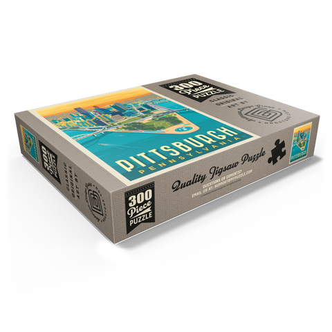 Pittsburgh, PA: Bird's Eye View, Vintage Poster 300 Jigsaw Puzzle box view1