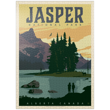 puzzleplate Canada: Jasper National Park, Vintage Poster 1000 Jigsaw Puzzle