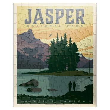 puzzleplate Canada: Jasper National Park, Vintage Poster 100 Jigsaw Puzzle