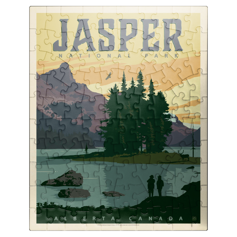 puzzleplate Canada: Jasper National Park, Vintage Poster 100 Jigsaw Puzzle