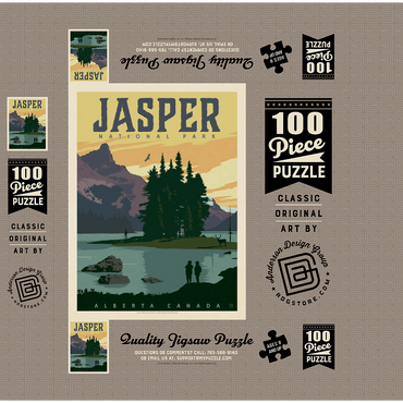 Canada: Jasper National Park, Vintage Poster 100 Jigsaw Puzzle box 3D Modell