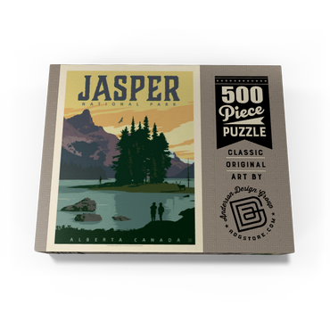 Canada: Jasper National Park, Vintage Poster 500 Jigsaw Puzzle box view3
