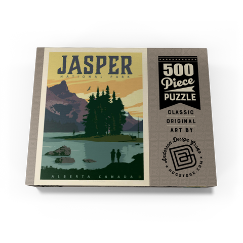 Canada: Jasper National Park, Vintage Poster 500 Jigsaw Puzzle box view3