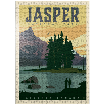 puzzleplate Canada: Jasper National Park, Vintage Poster 500 Jigsaw Puzzle