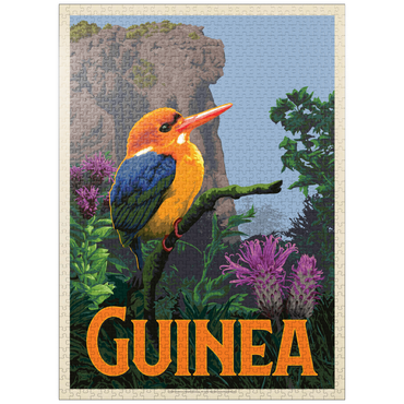 puzzleplate Guinea: A multi-faceted jewel of West Africa, Vintage Poster 1000 Jigsaw Puzzle