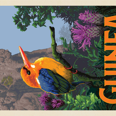 Guinea: A multi-faceted jewel of West Africa, Vintage Poster 1000 Jigsaw Puzzle 3D Modell