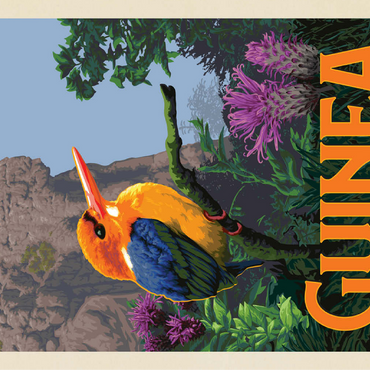 Guinea: A multi-faceted jewel of West Africa, Vintage Poster 100 Jigsaw Puzzle 3D Modell