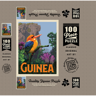 Guinea: A multi-faceted jewel of West Africa, Vintage Poster 100 Jigsaw Puzzle box 3D Modell