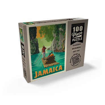 Jamaica: Rafting in Paradise, Vintage Poster 100 Jigsaw Puzzle box view2