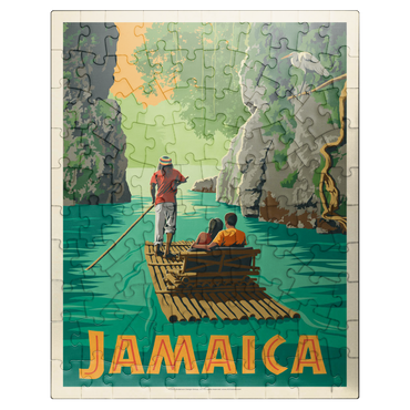 puzzleplate Jamaica: Rafting in Paradise, Vintage Poster 100 Jigsaw Puzzle
