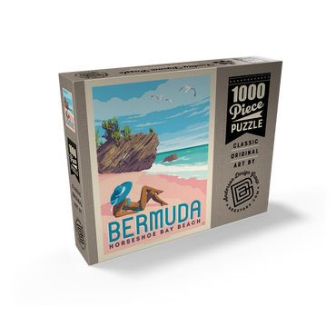 Bermuda: Horseshoe Bay Beach, Vintage Poster 1000 Jigsaw Puzzle box view2