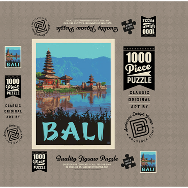 Bali: A Atunning Tropical Paradise, Vintage Poster 1000 Jigsaw Puzzle box 3D Modell