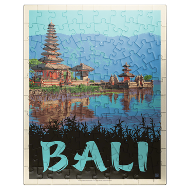 puzzleplate Bali: A Atunning Tropical Paradise, Vintage Poster 100 Jigsaw Puzzle