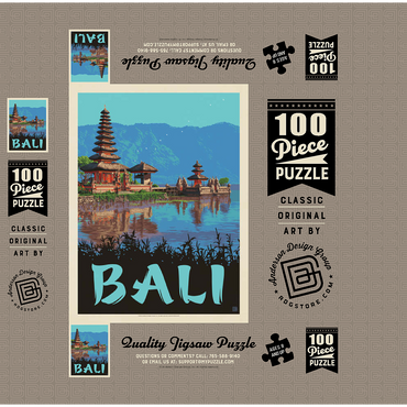 Bali: A Atunning Tropical Paradise, Vintage Poster 100 Jigsaw Puzzle box 3D Modell