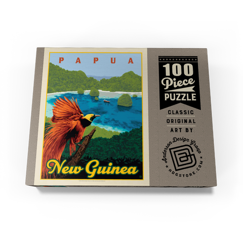 Papua New Guinea: A Paradise Of Biodiversity, Vintage Poster 100 Jigsaw Puzzle box view3