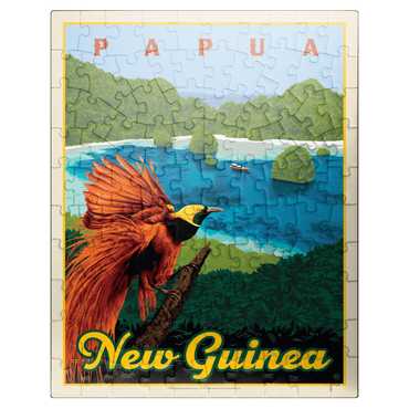 puzzleplate Papua New Guinea: A Paradise Of Biodiversity, Vintage Poster 100 Jigsaw Puzzle