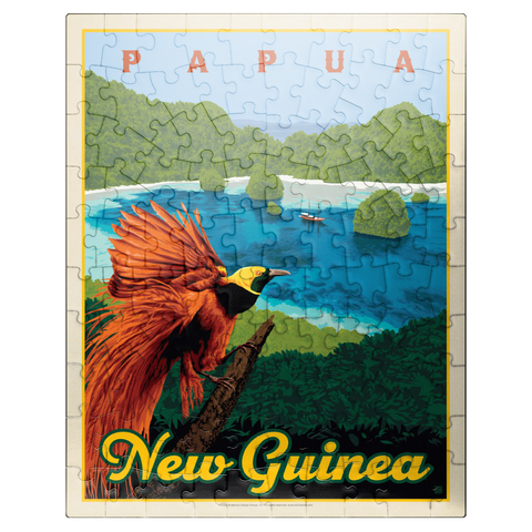 puzzleplate Papua New Guinea: A Paradise Of Biodiversity, Vintage Poster 100 Jigsaw Puzzle