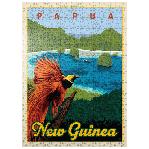 puzzleplate Papua New Guinea: A Paradise Of Biodiversity, Vintage Poster 500 Jigsaw Puzzle