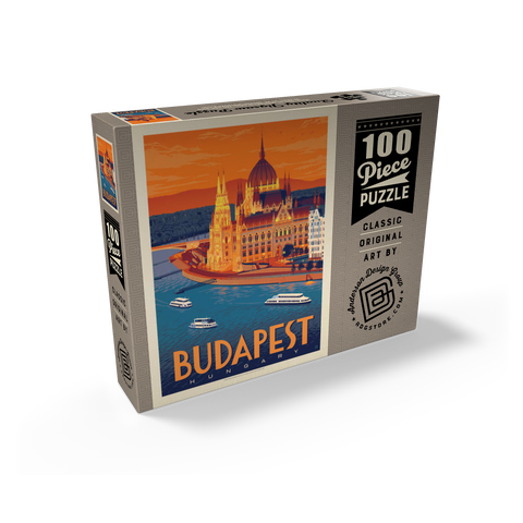 Hungary: Budapest, Vintage Poster 100 Jigsaw Puzzle box view2