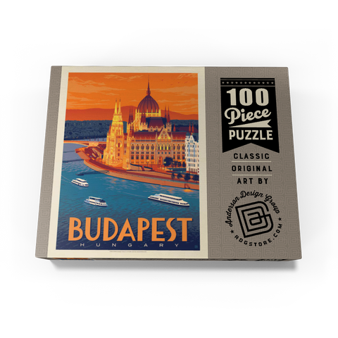 Hungary: Budapest, Vintage Poster 100 Jigsaw Puzzle box view3