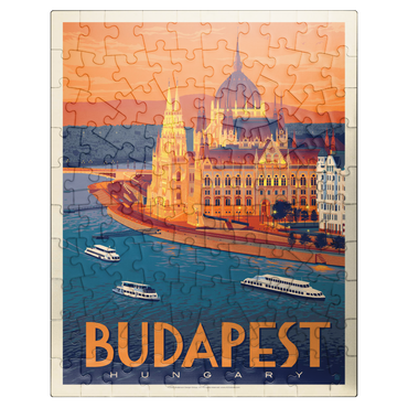 puzzleplate Hungary: Budapest, Vintage Poster 100 Jigsaw Puzzle