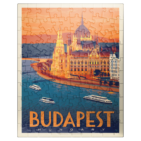 puzzleplate Hungary: Budapest, Vintage Poster 100 Jigsaw Puzzle