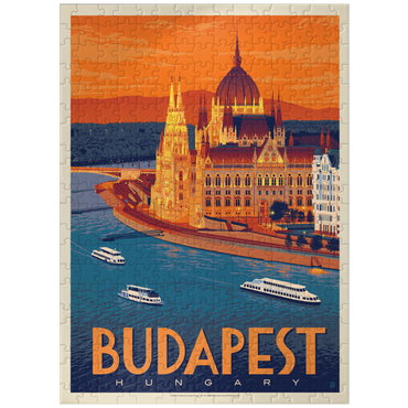 puzzleplate Hungary: Budapest, Vintage Poster 300 Jigsaw Puzzle