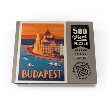 Hungary: Budapest, Vintage Poster 500 Jigsaw Puzzle box view3
