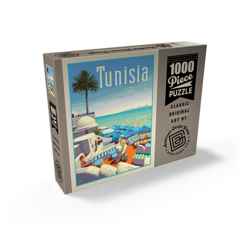 Tunisia: A Journey Through History And Beauty, Vintage Poster 1000 Jigsaw Puzzle box view2