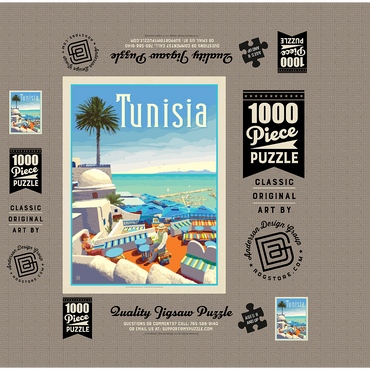 Tunisia: A Journey Through History And Beauty, Vintage Poster 1000 Jigsaw Puzzle box 3D Modell