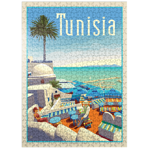 puzzleplate Tunisia: A Journey Through History And Beauty, Vintage Poster 500 Jigsaw Puzzle