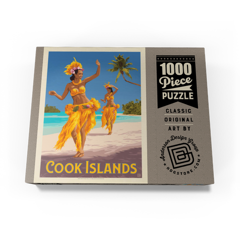 Cook Islands: A Paradise in the South Pacific, Vintage Poster 1000 Jigsaw Puzzle box view3