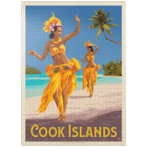 puzzleplate Cook Islands: A Paradise in the South Pacific, Vintage Poster 1000 Jigsaw Puzzle