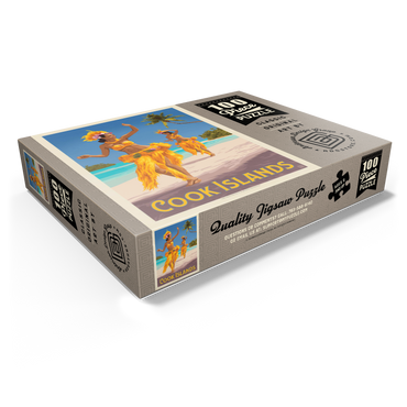 Cook Islands: A Paradise in the South Pacific, Vintage Poster 100 Jigsaw Puzzle box view1