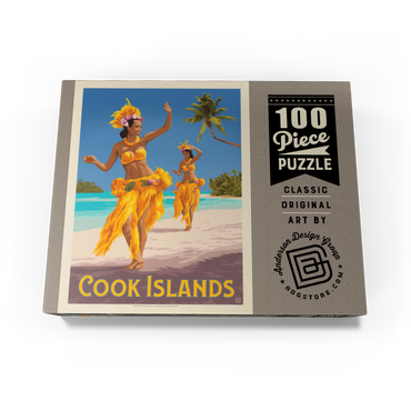 Cook Islands: A Paradise in the South Pacific, Vintage Poster 100 Jigsaw Puzzle box view3