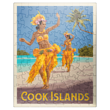 puzzleplate Cook Islands: A Paradise in the South Pacific, Vintage Poster 100 Jigsaw Puzzle