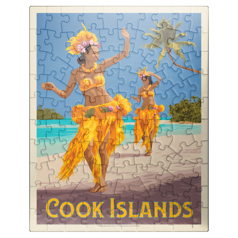 puzzleplate Cook Islands: A Paradise in the South Pacific, Vintage Poster 100 Jigsaw Puzzle
